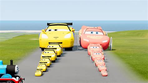 Big Small Mack Truck Vs Big Small Lightning Mcqueen Truck Vs Trains