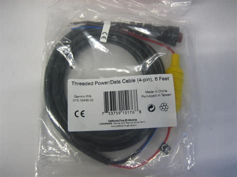 Garmin 4 Pin Red Threaded Power Data Cable For Some Echomap Units 010