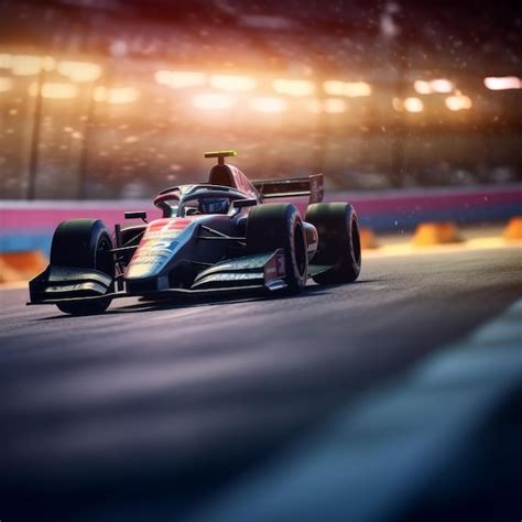 Premium Ai Image Racing Track With A Racing Car Racer In Racing Car