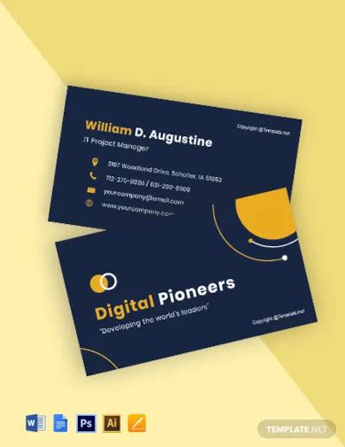 22 Manager Business Card Templates Ms Word Psd Ai