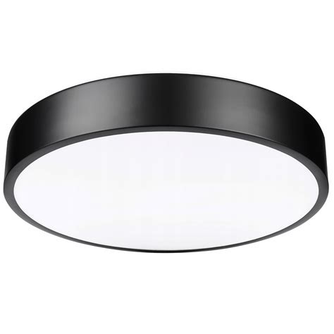 Plafon Led Lampa Sufitowa Natynkowa Okr G A Czarna W K Lx