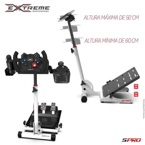 Extreme Simracing Wheel Stand Cockpit Spro White Edition Racing