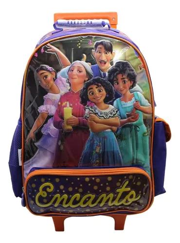 Mochila Escolar Encanto Disney Bruno Mirabel Con Carro Color Azul