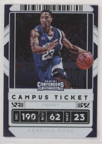 2020 21 Panini Contenders Draft Picks Campus Ticket Derrick Rose 4 1