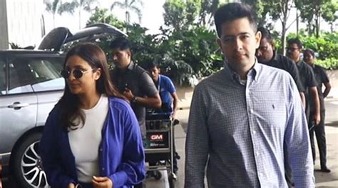 Raghav Chadha Parineeti Chopra Spotted Together At Airport Twinning In