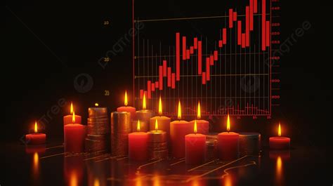 Candle Chart Trading Platform In D Render For Buying And Selling