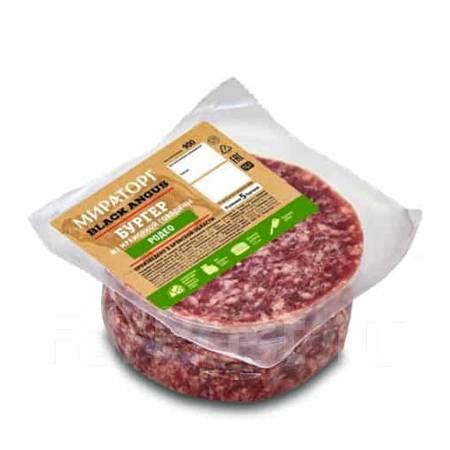 Котлеты для бургера из мраморной говядины Родео Black Angus ...