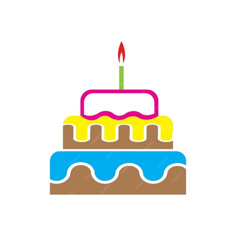 Premium Vector Birthday Cake Icon Vector Design Template