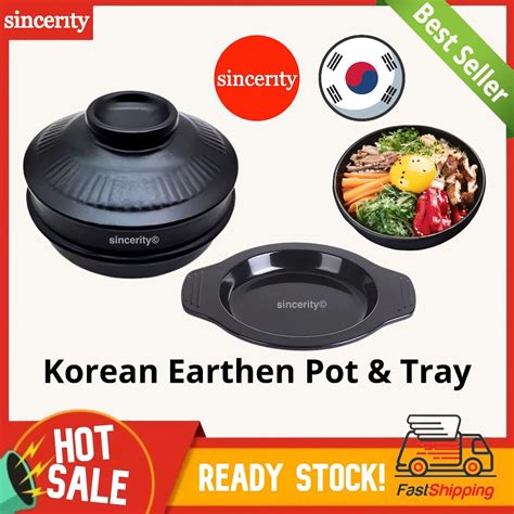 Korean Earthenware Bowl Earthen Pot Hot Pot Clay Pot Tray Ttukbaegi