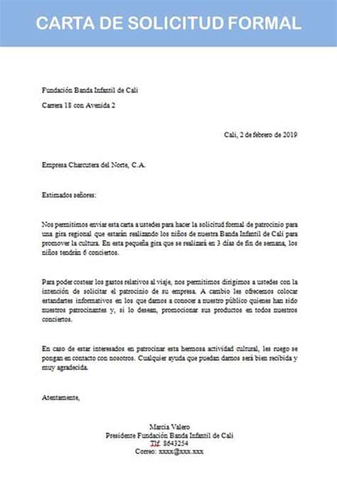 Carta De Solicitud Formal Ejemplo Y Modelo Para Descargar