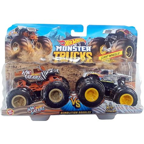 Set Hot Wheels By Mattel Monster Trucks Demolition Doubles Hw Safari Vs