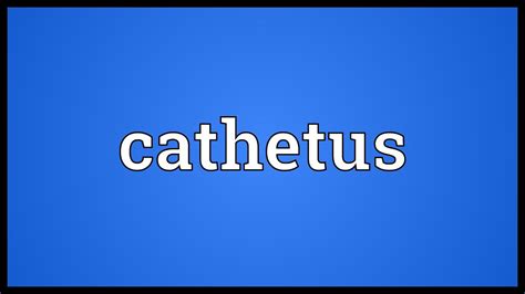 cathetus meaning youtube