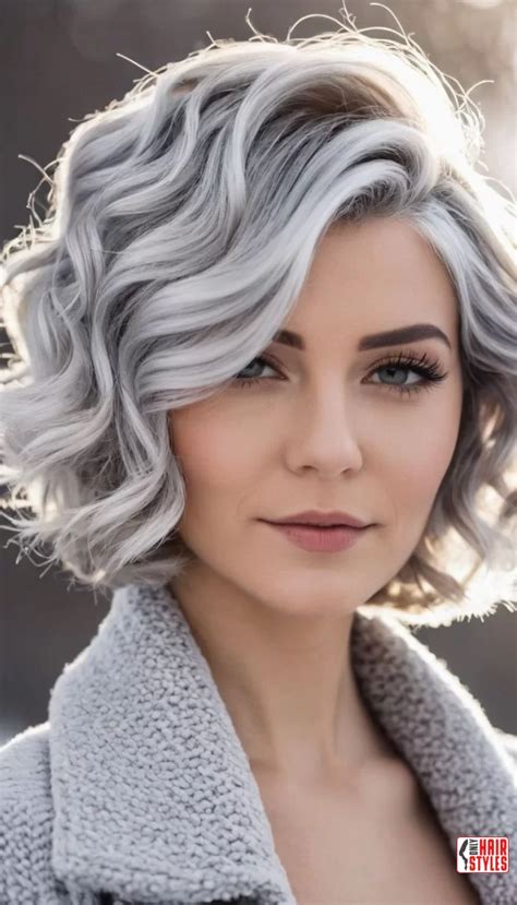 chic  timeless embrace  elegance  short gray hairstyles