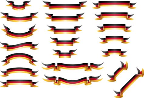 The Flag Of Germany As A Banner In Different Variations Stock Illustration Download Image Now