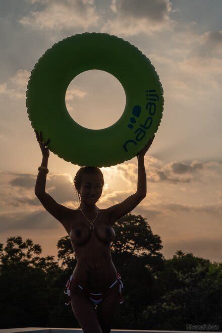 Bikini Model Anda AI Enhanced Circle And Stripes Topaz Sharpen Faceai Porn Pic