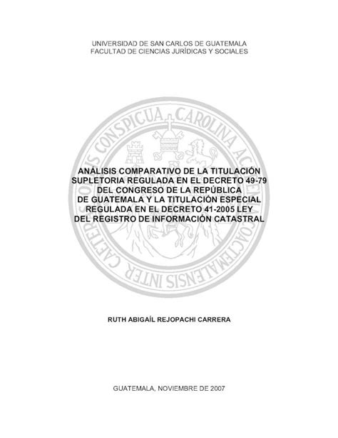 Pdf Analisis Comparativo De La Titulacion Supletoria Dokumen Tips