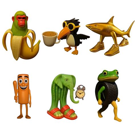 Italian Brainrot Animals Toy Collection Figure Toys, 6" Non-movable AI