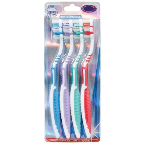 Crystal Adult Toothbrush 4pk Dental Care Bandm