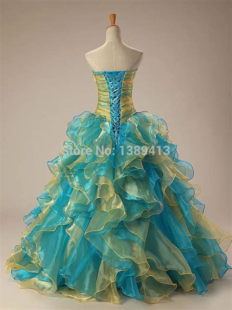 Sweetheart Ball Gown Quinceanera Dress Beaded And Ruffled Organza Prom Gown 2024 From