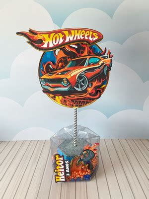 Centro De Mesa Shaker Hot Wheels Compre Produtos Personalizados No Elo