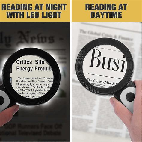 Magnifying Glass With Light, 30x Handheld Large Magnifying Glass