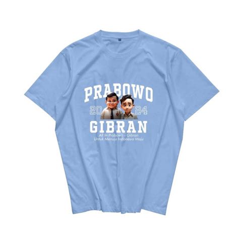 Jual Kaos Baju Biru Gemoy Prabowo Gibran Presiden Wakil Indonesia