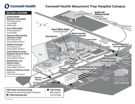 Corewell Health Beaumont Troy Hospital Map (2024 - 2020) - All Maps