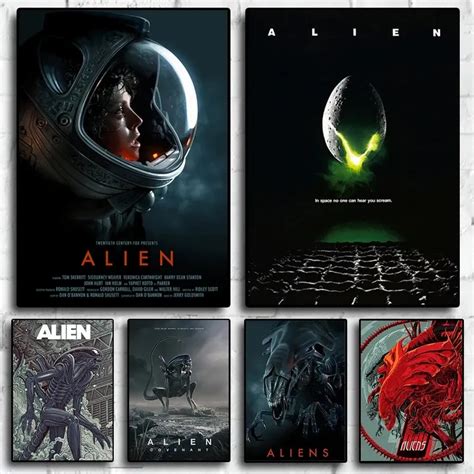 Cartaz Cl Ssico De Fic O Cient Fica Alien Gena Do Filme Pintura Em Lona