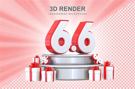 Premium PSD | 6 6 Sale Promotion with Gift