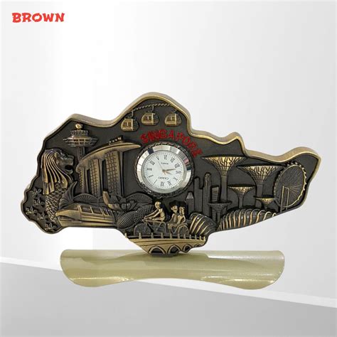 Jual Souvenir Singapore Pajangan Jam Meja Singapore Hiasan Meja