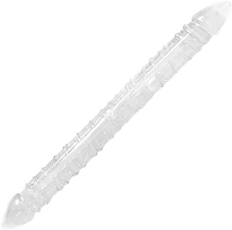 Amazon Inch Realistic Double Ended Dildo Adult Toy Lesbian Flexible Clear Jelly Double