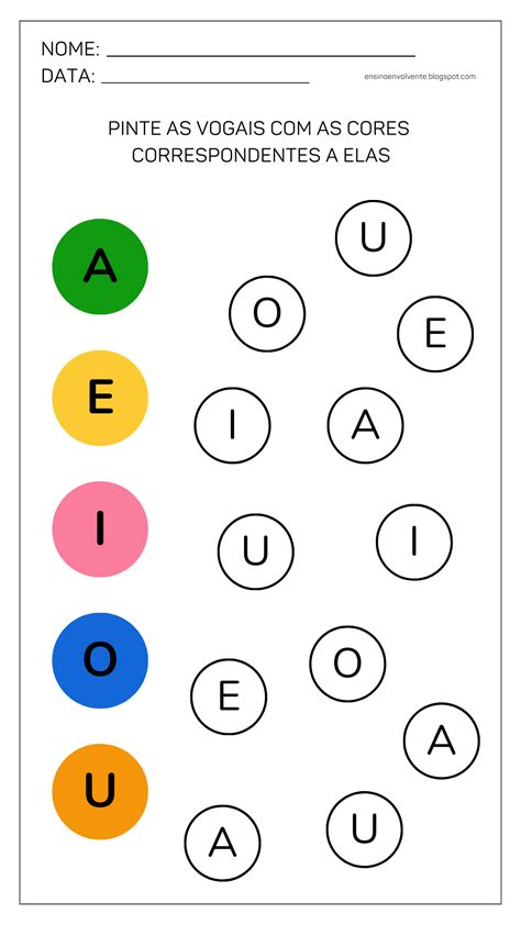 Atividades Com As Vogais Para Educação Infantil Para Imprimir