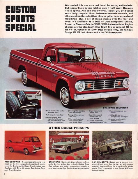 1966 Dodge Pickup Truck Ad Featuring The Css Performance Based Pickup