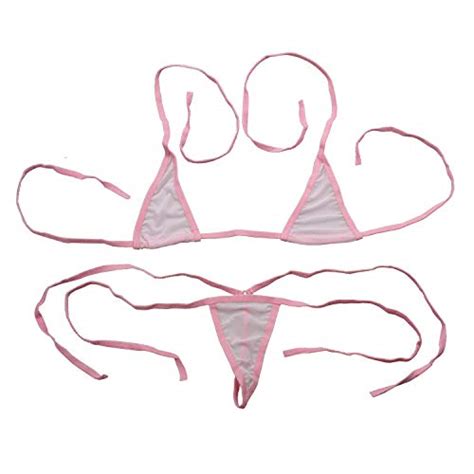 Motanar Womens Sheer Extreme Bikini Halterneck Top And Tie Want It All