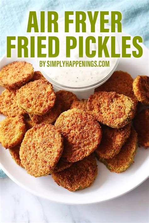 Classic Air Fryer Fried Pickles Made With Sliced Dill Pickles Coated In