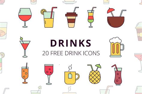 Drinks Vector Free Icon Set Free Design Resources