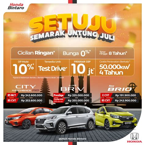 SETUJU Semarak Untung Juli Promo Juli Honda Bintaro Honda Bintaro