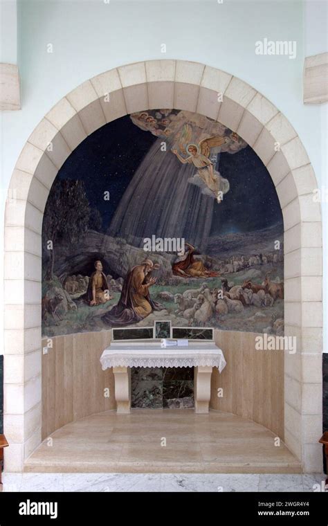 Altar In The Shepherds Field Chapel In Beit Sahour Bethlehem Israel