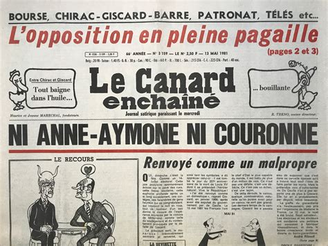 N 3159 Du Canard Enchaîné 13 Mai 1981 Couac