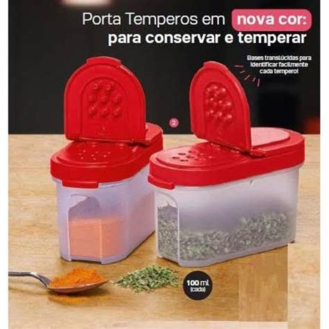 Porta Temperos Tupperware 100ml 1unidade Porta Tempero Porta