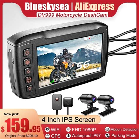 Blueskysea Motorcycle Dashcam Dv P Gps Motocycle Dual Camera