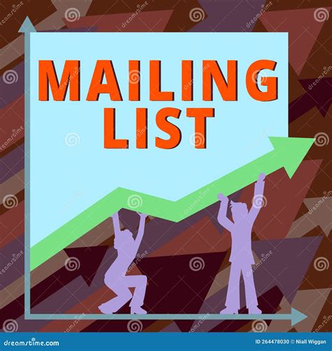 Text Caption Presenting Mailing List. Business Showcase List of People