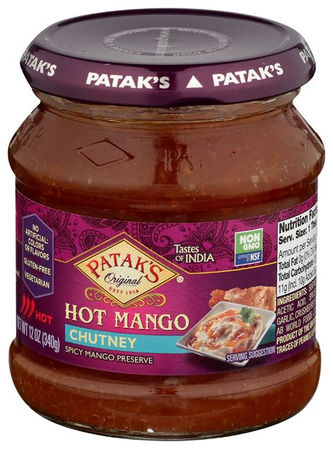 Snapklik Pataks Hot Mango Chutney 12 Oz