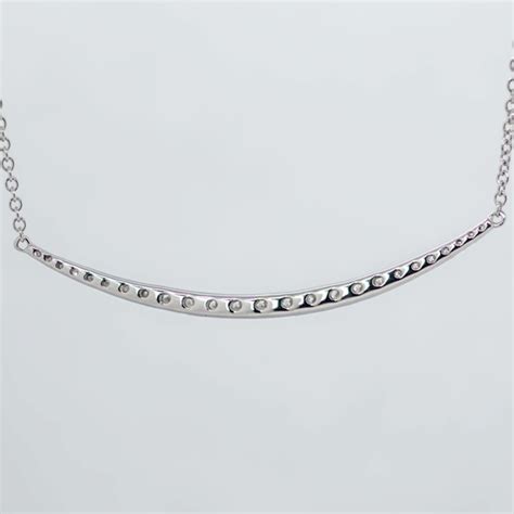 Diamond Bar Crescent Necklace Porcello Jewelers