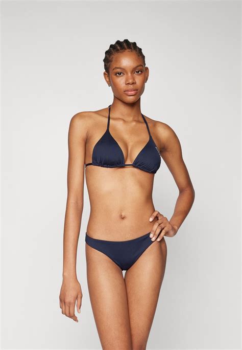 Tommy Hilfiger Monotype Triangle Bikini Top Desert Sky Dark Blue