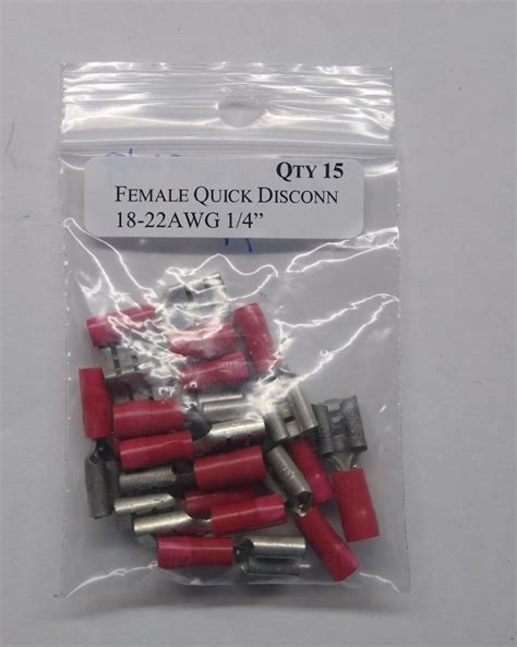 Terminal Ring Awg Female Quick Disconnect Quantity Pcs