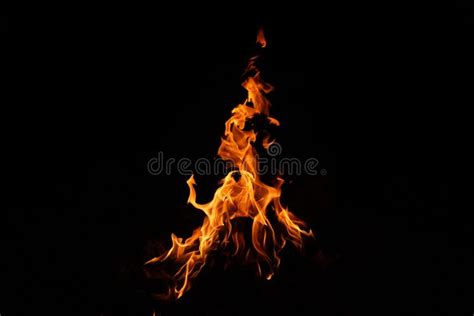 Fire Flames on Black Background. Abstract Fire Flame Background Stock Photo - Image of fire ...