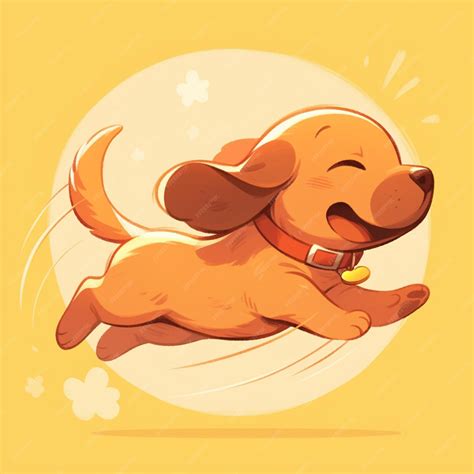 Premium Vector | Doxiepoo Chasing Its Tail