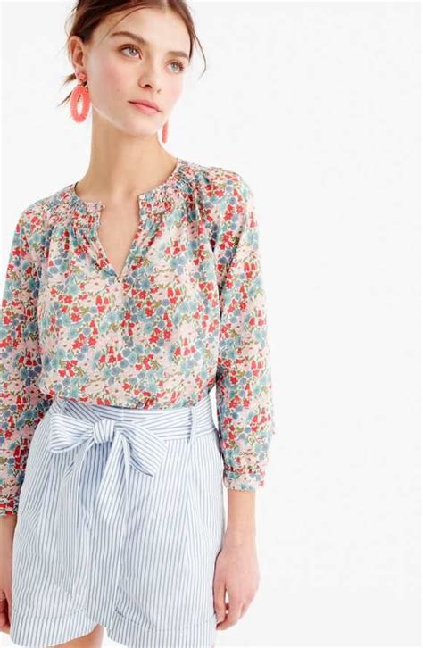 J Crew Liberty Of London Smock Top Tops Poppy Print