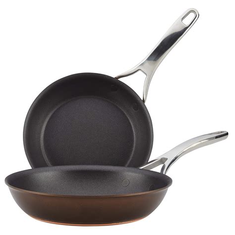 Buy Anolon Nouvelle Copper Hard Anodized Nonstick Frying Pan Set / Fry ...